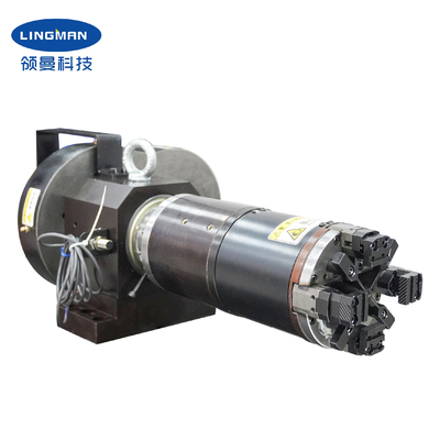 LINGMAN 125C หัวจับเพลาหมุนเลเซอร์แบบสองทาง พร้อมหัวจับด้านหลัง