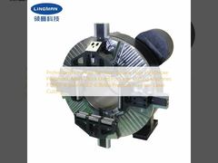 หัวจับหลักนิวเมติกแบบเต็มจังหวะสี่ขากรรไกรความแม่นยำระดับมืออาชีพสำหรับเครื่องตัดเลเซอร์ F130DF 4 ขากรรไกร ที่แรงดัน 0.2-0.9Mpa สำหรับการตัดด้วยเลเซอร์ไฟเบอร์